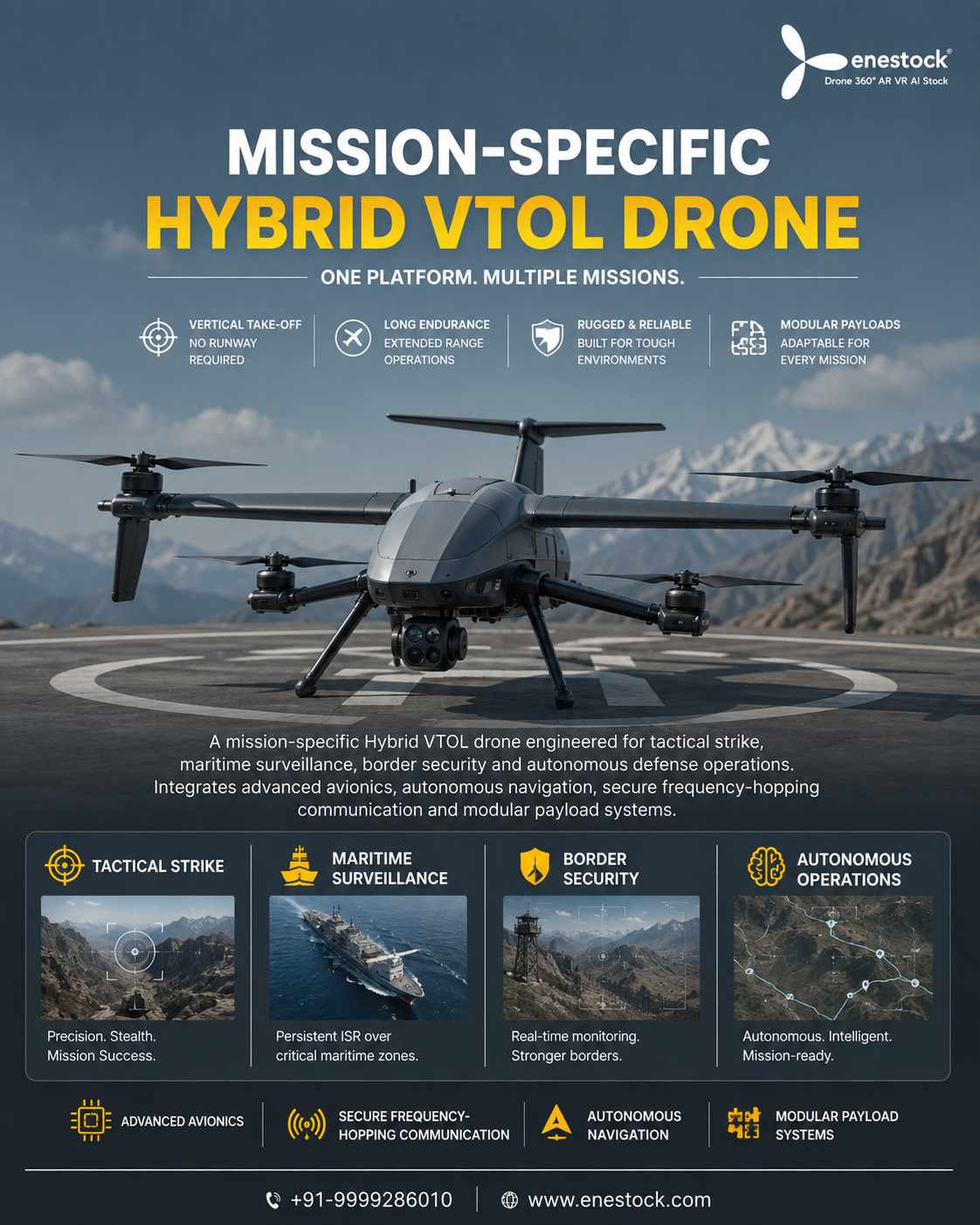 Enestock Mission-Specific Hybrid VTOL Drone